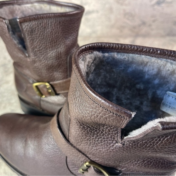 Frye Women's Veronica Shearling & Leather Booties made in Mexico - Picture 13 of 16